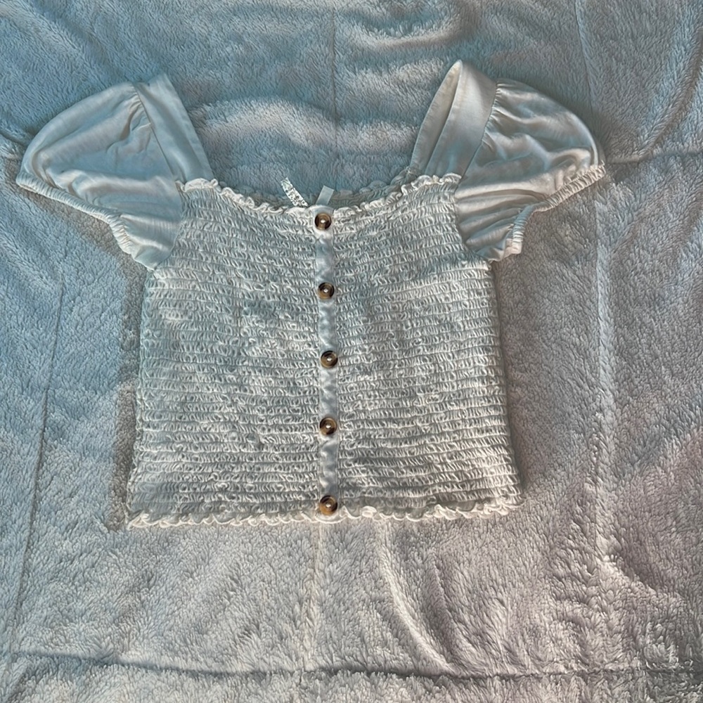 Cream crop top